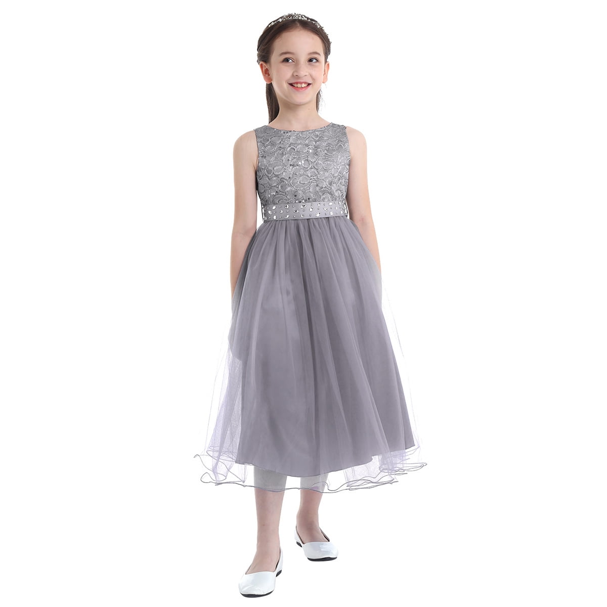 Girl Sequins Comfortable Dress Girls Elegant School Dress main image 1