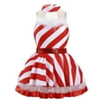 thumbnail image 1 of MSemis Girls Sequins Christmas Candy Cane Striped Figure Ice Skating Dance Tutu Dress Red 10, 1 of 6