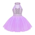 thumbnail image 1 of MSemis Girls Sequins Halter Neck Ballet Dance Tutu Dress Gymnastics Leotard, 1 of 4