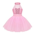 thumbnail image 1 of MSemis Girls Sequins Halter Neck Ballet Dance Tutu Dress Gymnastics Leotard, 1 of 4