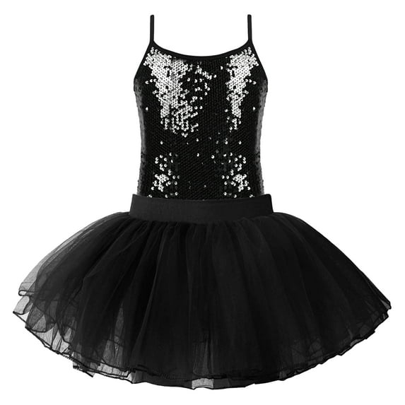 MSemis Girls Tops with Mesh Skirt Gymnastics Costume Ballet Leotards Tutu Dress