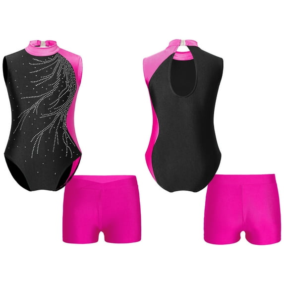 MSemis Gymnastics Leotards for Girls Ballet Dance Outfits with Shorts