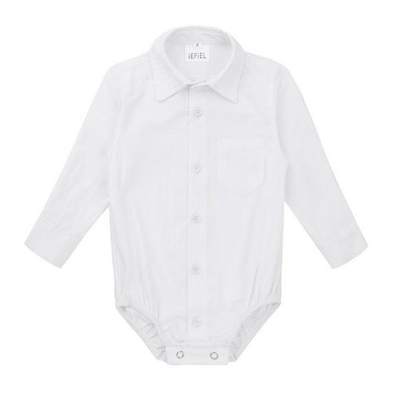MSemis Infant Baby Boys Long Sleeves Young Gentleman Shirt Romper Jumpsuit