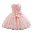 thumbnail image 1 of MSemis Infant Baby Girl Snowflake Christmas Princess Dress Xmas Party Formal Dresses Pageant Bowknot Pink 80, 1 of 7