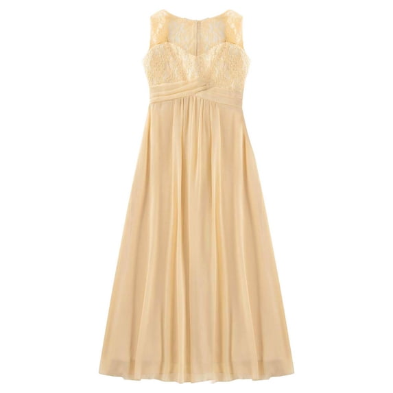 MSemis Kid Girls Chiffon Shoulder Strap Lace Flower Dress