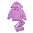 thumbnail image 1 of MSemis Kids Boys 2 Piece Tracksuit Jogger Sets Full Zip Hoodies Outfits Purple 70, 1 of 6