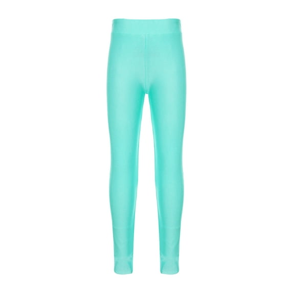 MSemis Kids Boys/Girls High Waist Swim Leggings Workout Swimwear Swim Tights Swimsuit Light Green 8