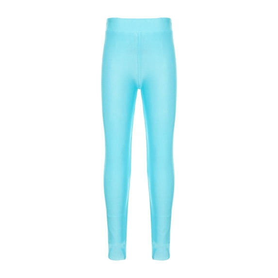 MSemis Kids Boys/Girls High Waist Swim Leggings Workout Swimwear Swim Tights Swimsuit Light Blue 8