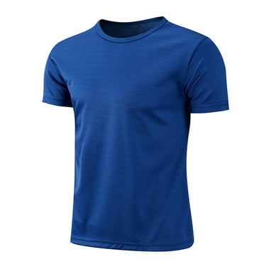 MSemis Kids Boys Quick Dry Sports T-Shirts Athletic Workout Sports Running Tees Tops Royal Blue 130