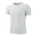 thumbnail image 1 of MSemis Kids Boys Quick Dry Sports T-Shirts Athletic Workout Sports Running Tees Tops White 130, 1 of 2