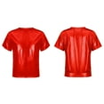 thumbnail image 1 of MSemis Kids Boys and Girls Shiny Metallic Dance Party Performance Tops, 1 of 7