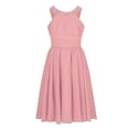 thumbnail image 1 of MSemis Kids Chiffon Flower Girls Dress First Communion Bridesmaid Wedding Sequins Halter Neckline Gowns A Pink 16, 1 of 5
