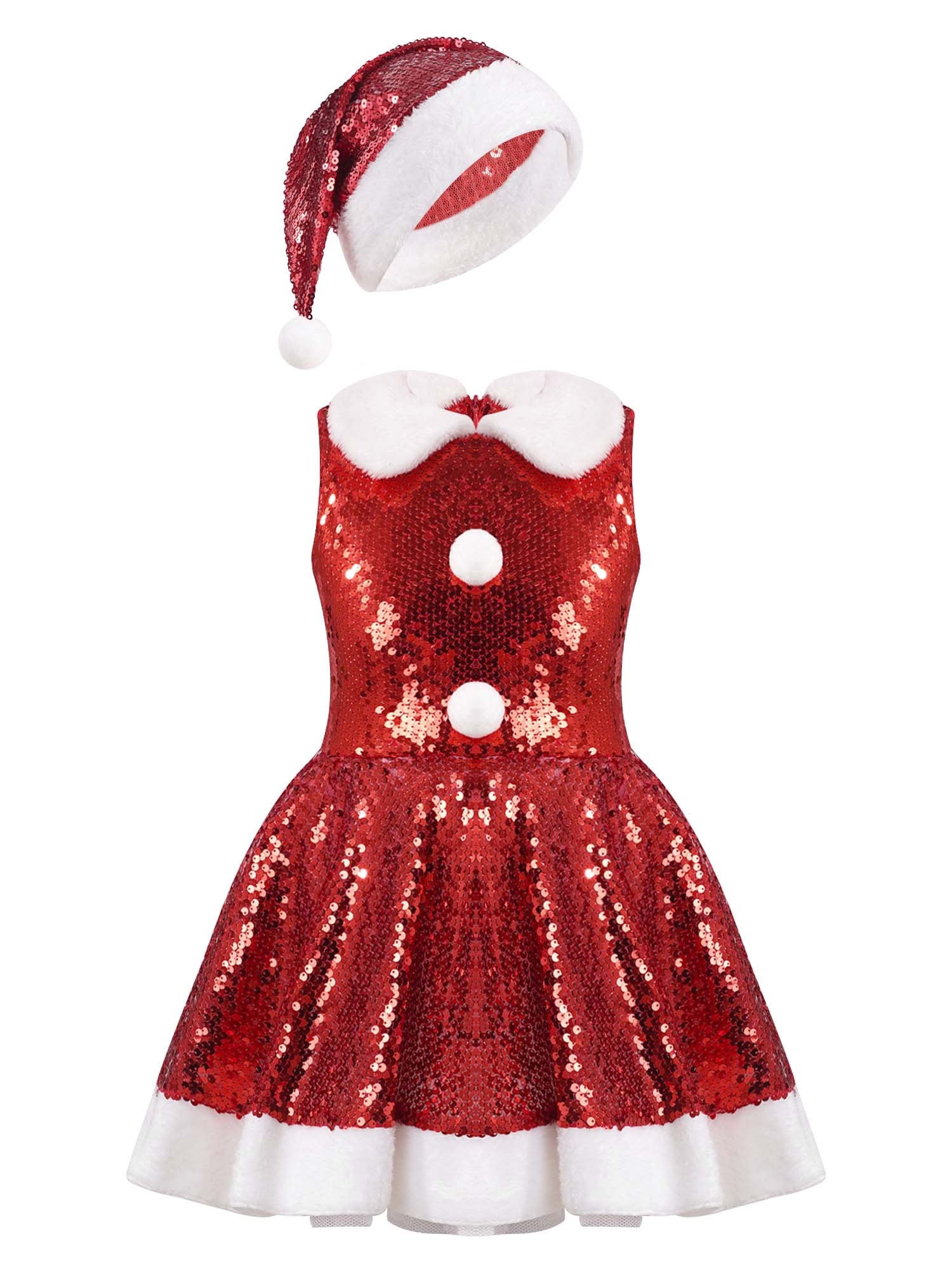 Sexy Elf Costume Green Velvet Santa Claus Outfits Lace Up Mini Babydol Dress 2
