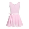 thumbnail image 1 of MSemis Kids Girls 2 Pieces Ballet Dance Set Gymnastics Leotard with Chiffon Wrap Skirt Pink 10-12, 1 of 5