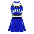 thumbnail image 1 of MSemis Kids Girls 2PCS Cheer Leader School Uniform with Pleated Mini Skirt Set, 1 of 4