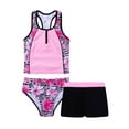 thumbnail image 1 of MSemis Kids Girls 3 Piece Sporty Swimwear Bathing Suit Racerback Bikini Pink 10, 1 of 7