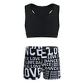 thumbnail image 1 of MSemis Kids Girls Active Set Racer Back Tank Top Booty Shorts Gymnastics Dancing Outfits Black 8-10, 1 of 5