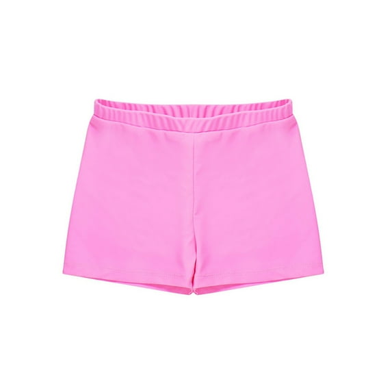 MSemis Kids Girls Athletic Boxer Shorts for Swimming Dancing Gymnastics Active Boyshorts Pink 14
