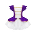 thumbnail image 1 of MSemis Kids Girls Ballet Dance Mesh Tutu Dress Circus Ringmaster Costume Cosplay Dress Up Purple-A 6, 1 of 6