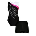 thumbnail image 1 of MSemis Kids Girls Ballet Dance Sets Sports Gymnastics Leotards Outfits with Shorts Black&White 12, 1 of 5