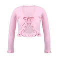thumbnail image 1 of MSemis Kids Girls Basic Ballet Long Sleeves Shrug Sweaters Dance Cardigan Top, 1 of 6