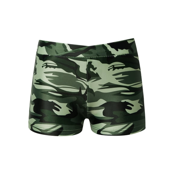 MSemis Kids Girls Boy Shorts Panties Underpants Athletic Swimming Gymnastics Booty Shorts Green 11-12