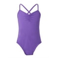 thumbnail image 1 of MSemis Kids Girls Camisole Ballet Dance Leotard Cotton Dance Dress Purple 10-12, 1 of 5