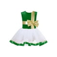 thumbnail image 1 of MSemis Kids Girls Christmas Santa Claus Ballet Tutu Figure Ice Skating Leotard Fancy Dress Green 16, 1 of 6