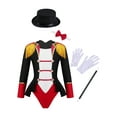 thumbnail image 1 of MSemis Kids Girls Circus Ringleader Outfits Lion Tamer Tassel Leotard with Hats Black 4, 1 of 5