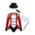 thumbnail image 1 of MSemis Kids Girls Circus Ringleader Outfits Lion Tamer Tassel Leotard with Hats Red 12, 1 of 5