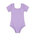thumbnail image 1 of MSemis Kids Girls Cotton Short Sleeve Ballet Dance Leotard Gymnastics Leotard Tops Purple 6, 1 of 5