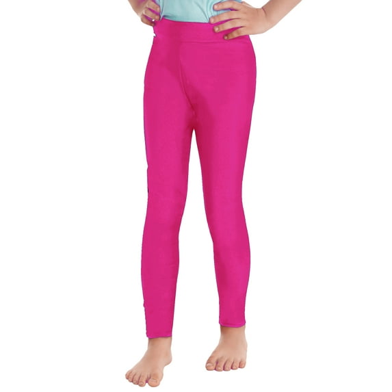 MSemis Kids Girls Elastic Waistband Long Panties Sports Skating Leggings Rose 8