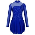 thumbnail image 1 of MSemis Kids Girls Figure Ice Skating Dress Royal Blue 16, 1 of 5