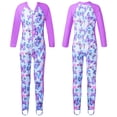 thumbnail image 1 of MSemis Kids Girls Floral Printed Swimsuit UPF 50+ Rash Guard Swimwear, 1 of 3