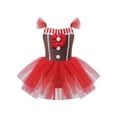 thumbnail image 1 of MSemis Kids Girls Gingerbread Costume Cookie Christmas Xmas Ballet Tutu Dress Red 8, 1 of 6
