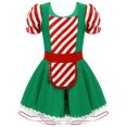 thumbnail image 1 of MSemis Kids Girls Gingerbread Tutu Costume Sequin Tulle Leotard Dress, 1 of 4