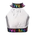 thumbnail image 1 of MSemis Kids Girls Glitter Dance Crop Vest Sleeveless Tank Tops, 1 of 4