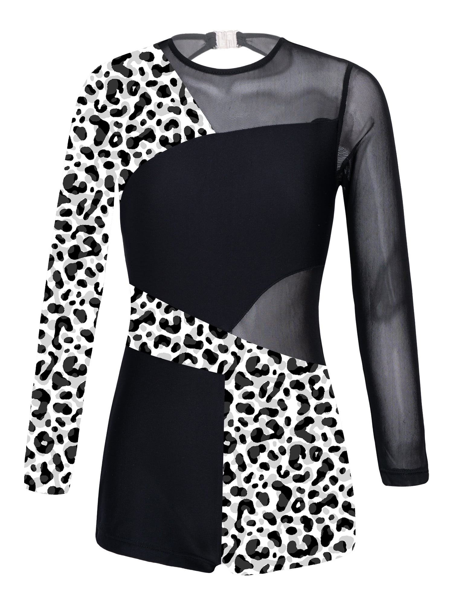 MSemis Kids Girls Gymnastics Leotards Long Sleeve Dance Biketards