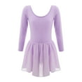 thumbnail image 1 of MSemis Kids Girls Long Sleeve Ballet Leotard with Tutu Skirts Dance Dress Ballerina Outfits, 1 of 7