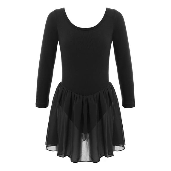 MSemis Kids Girls Long Sleeve Ballet Leotard with Tutu Skirts Dance Dress Ballerina Outfits