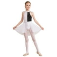 thumbnail image 1 of MSemis Kids Girls Lyrical Dance Dress Modern Ballet Gymnastic Leotard Figure Ice Skating White&Black 12, 1 of 7