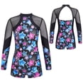 thumbnail image 1 of MSemis Kids Girls One Piece Sparkling Long Sleeve Leotards, 1 of 4