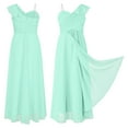 thumbnail image 1 of MSemis Kids Girls One-Shoulder Ruffle Bridesmaid Wedding Party Pageant Dress, 1 of 6