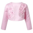 thumbnail image 1 of MSemis Kids Girls Open Front Beaded Wedding Flower Shurg Bolero Cardigan Princess Dress Coat, 1 of 7