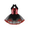 thumbnail image 1 of MSemis Kids Girls Sequins Halter Ballet Tutu Dress Red 14, 1 of 5