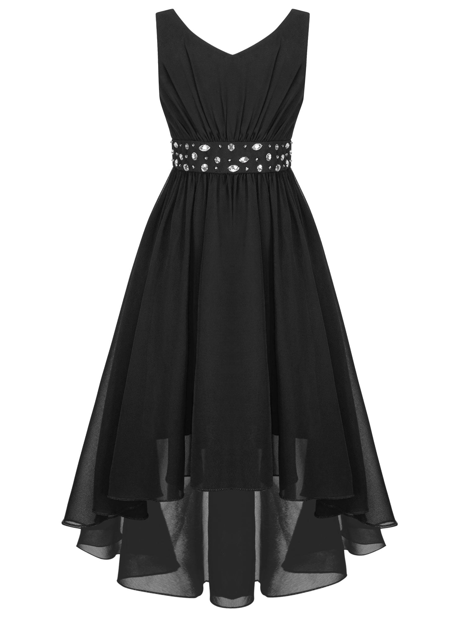 blue dress for baby girl A Line Cold-Shoulder Beaded Black Prom Dresses Pic Color / US6 main image 0