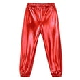 thumbnail image 1 of MSemis Kids Girls Shiny Dance Trouser Children Pants Hip Hop Street Leggings 6-16Y Red 14, 1 of 6