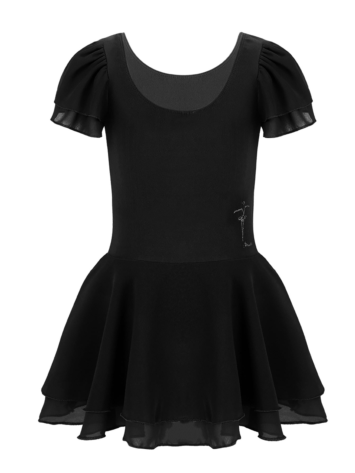 MSemis Kids Girls Short Sleeve Ballet Tutu Dress Ballerina Dance