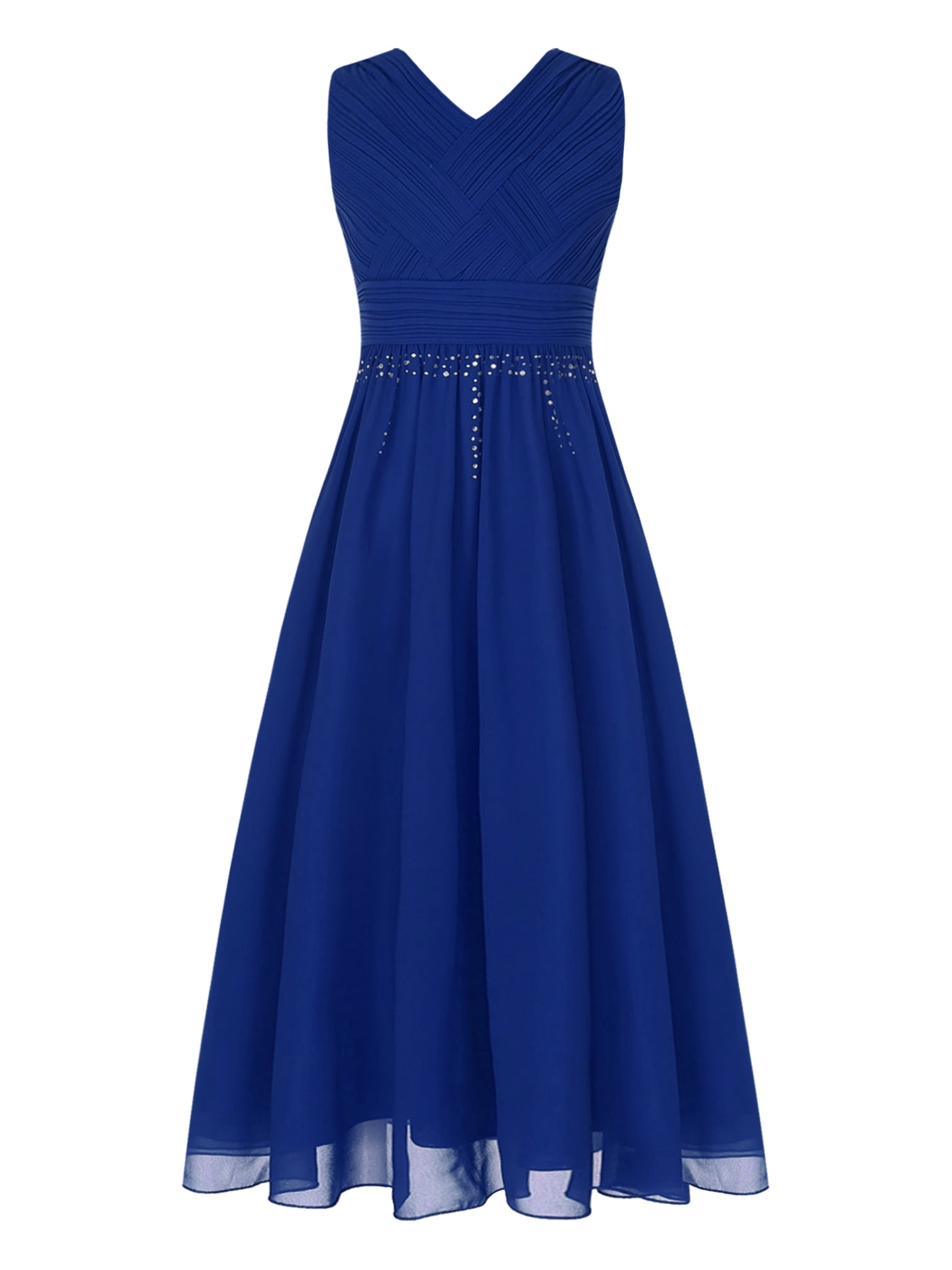 Sleeveless Ruched Junior Bridesmaid Dresses with Bow Pool