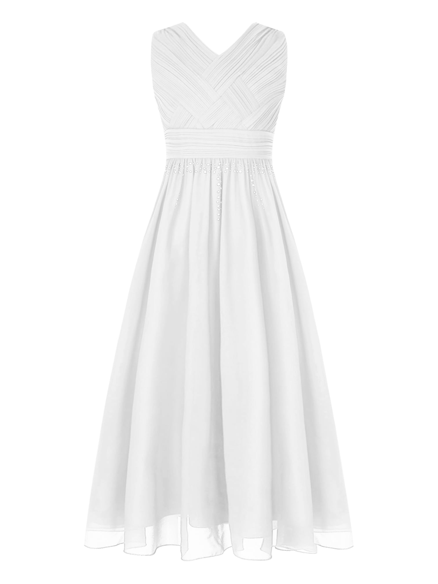 Sleeveless Ruched Junior Bridesmaid Dresses with Bow Burgundy